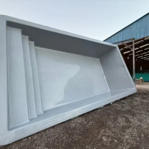 Piscina de Fibra de Vidrio Blanca 7,50 x 4,00 m