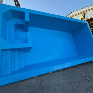 Piscina de Fibra de Vidrio Turquesa 6,70 x 3,50 m